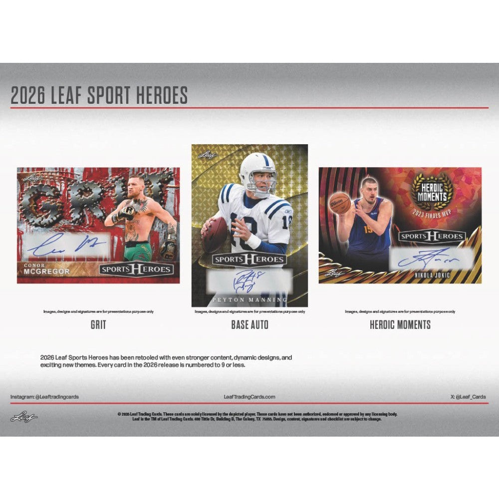 2026 Leaf Sport Heroes Multi-Sport Hobby, Box