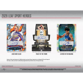 2026 Leaf Sport Heroes Multi-Sport Hobby, 10 Box Case