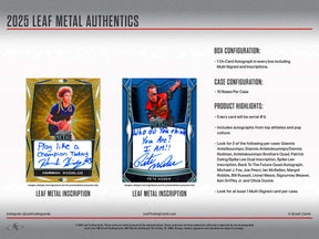 2025 Leaf Metal Authentics Hobby, 10 Box Case