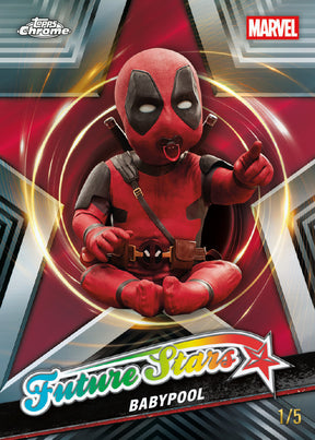 2025 Topps Chrome Marvel Deadpool Hobby, 12 Box Case