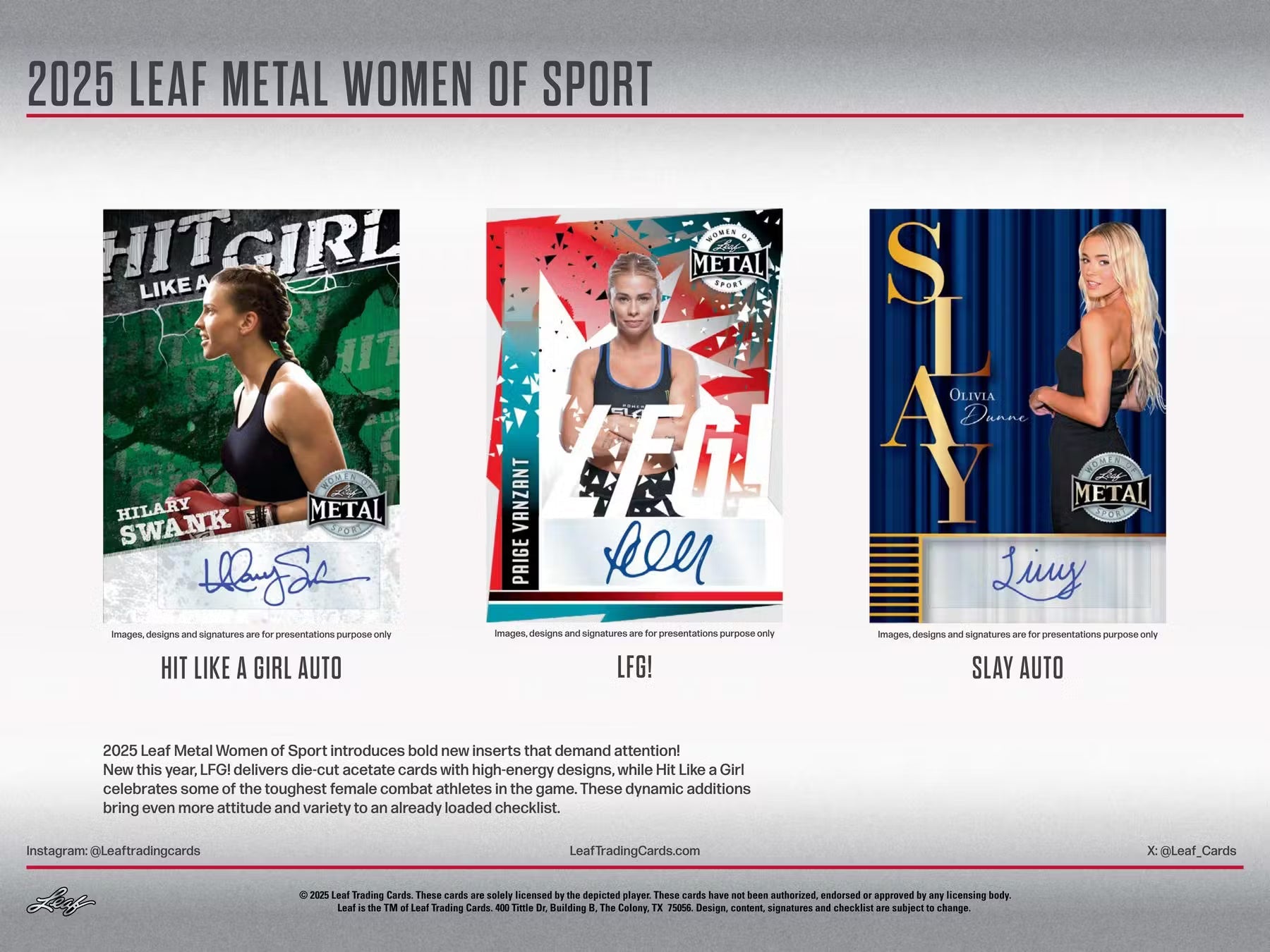 2025 Leaf Metal Women of Sport Hobby, Box