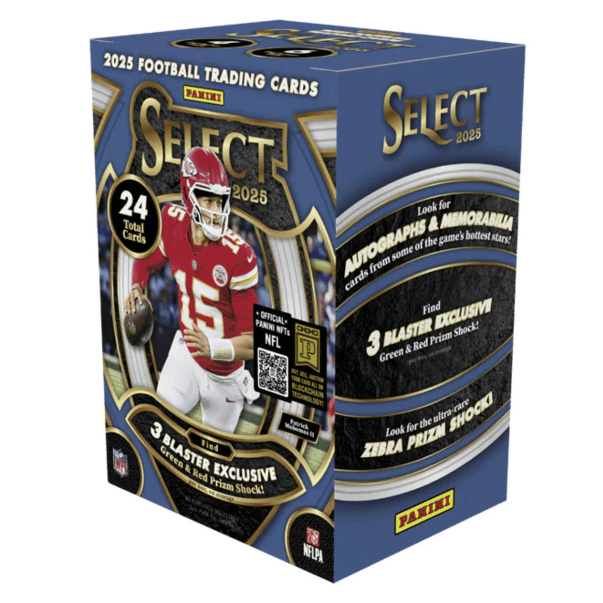 2025 Panini Select Football Hobby Blaster Box Sealed Case (Green & Red Prizm Shock)