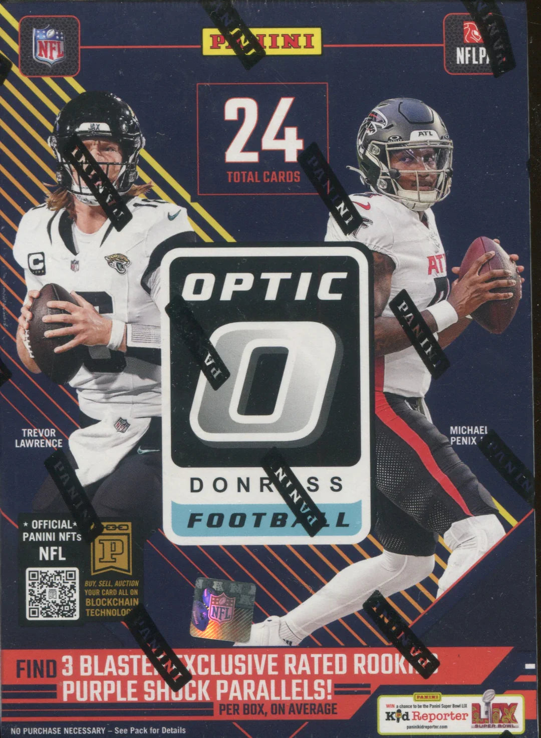 2024 Panini Optic Football Blaster Box Purple Shock Parallels
