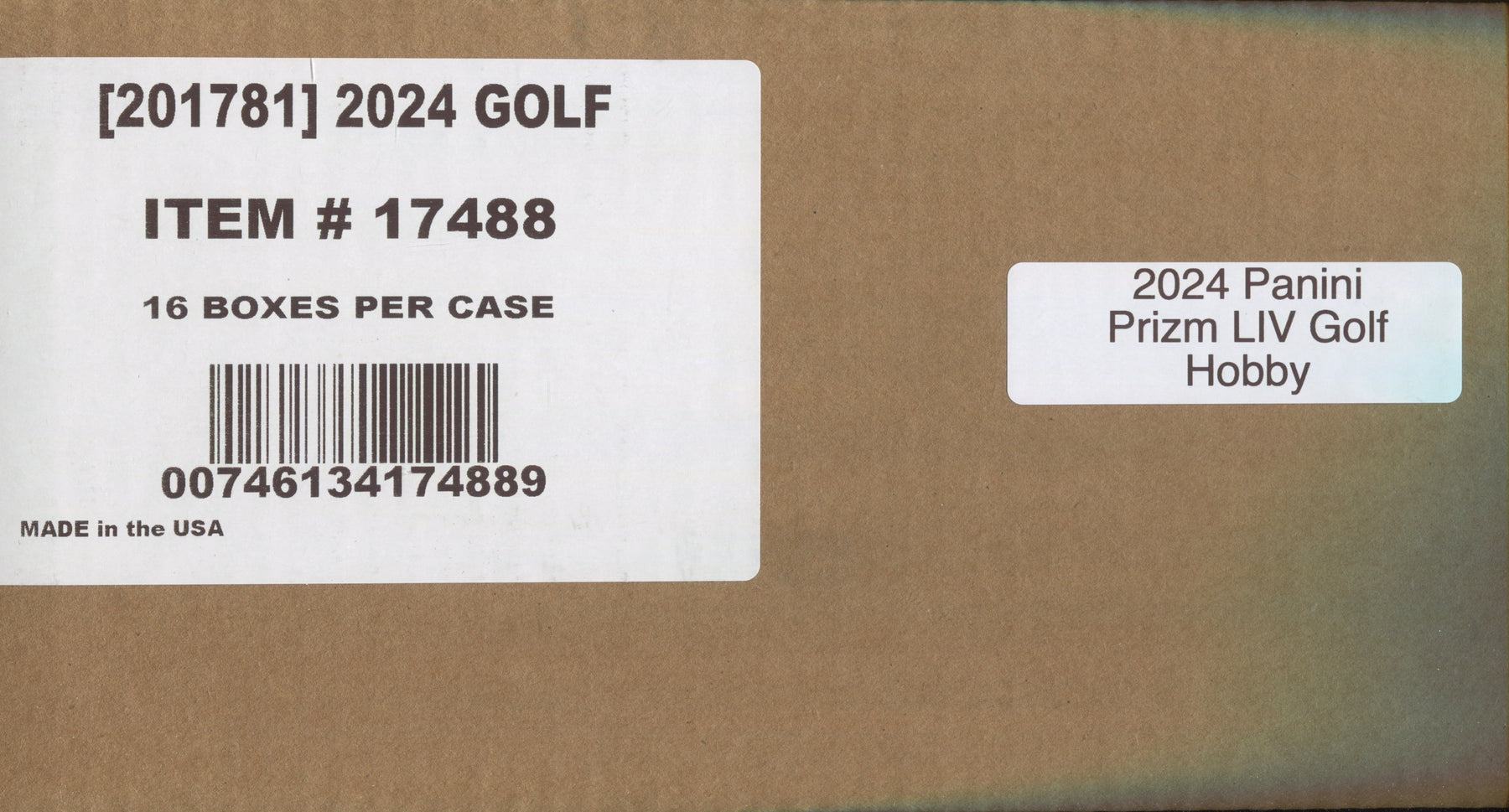 *LAST CASE* 2024 Panini Prizm LIV Golf Hobby, 16 Box Case