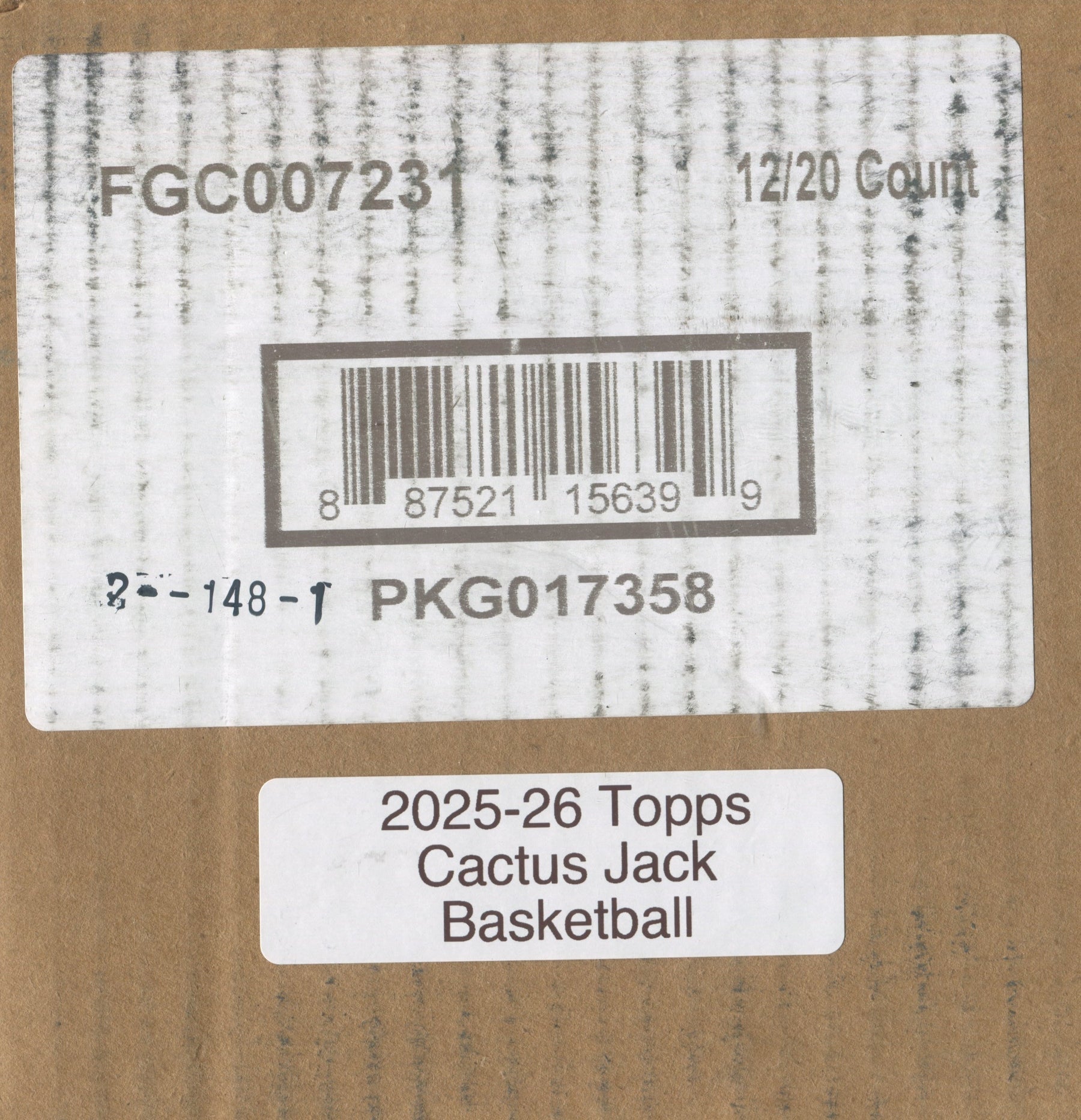 2025-26 Topps Chrome Cactus Jack Basketball Hobby, 12 Box Case
