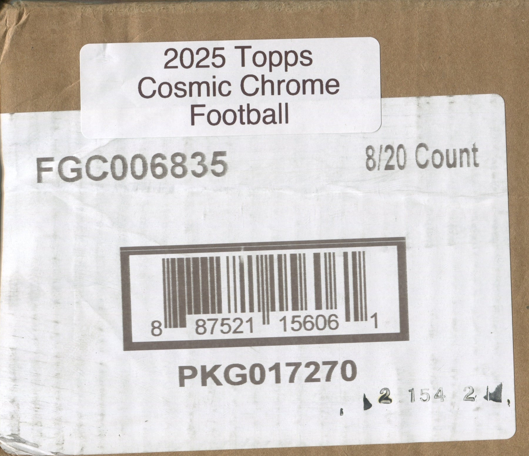 2025 Topps Cosmic Chrome Football Hobby, 8 Box Case