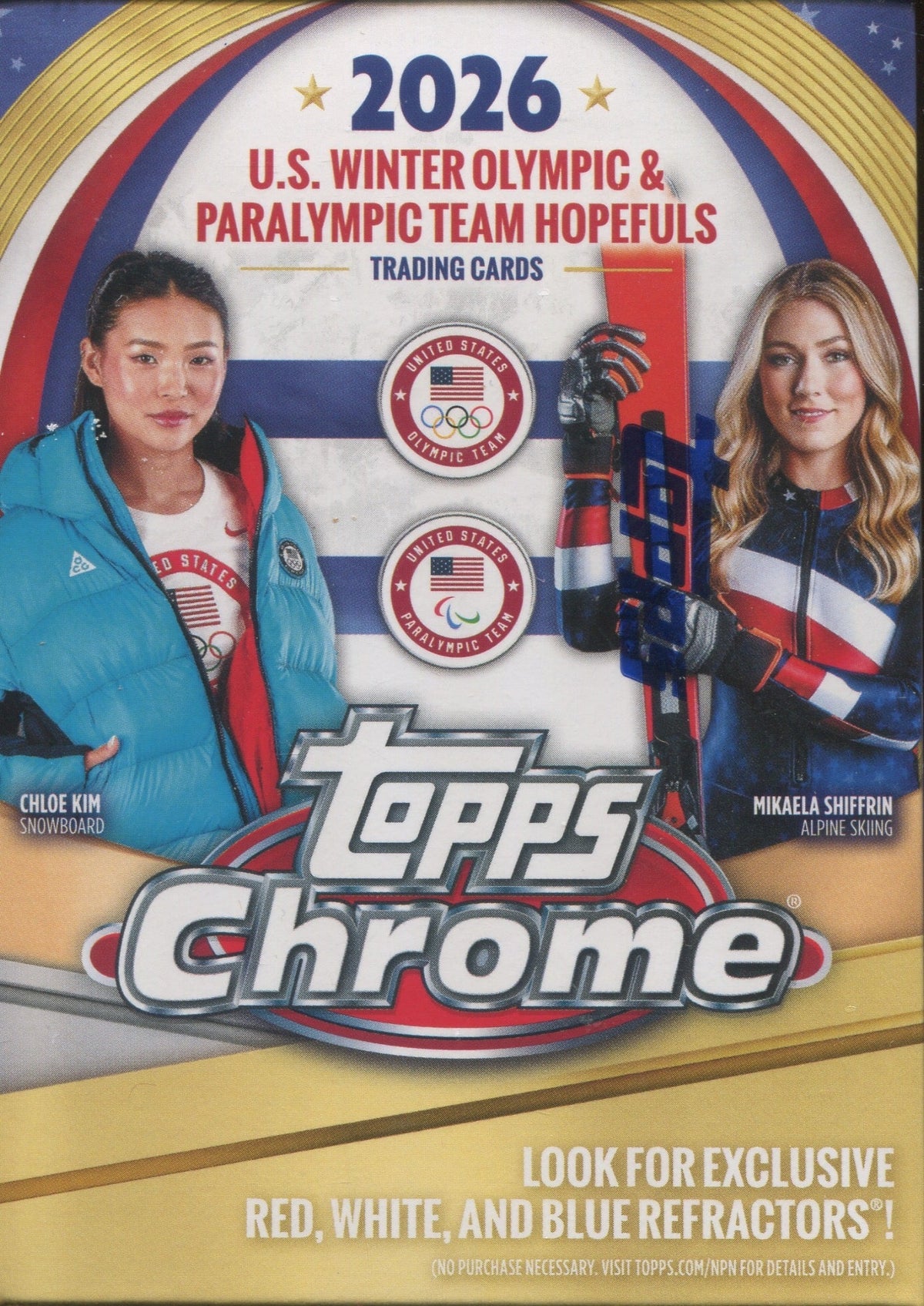 2026 Topps Chrome US Olympic & Paralympic Hopefuls Blaster, 40 Box Case
