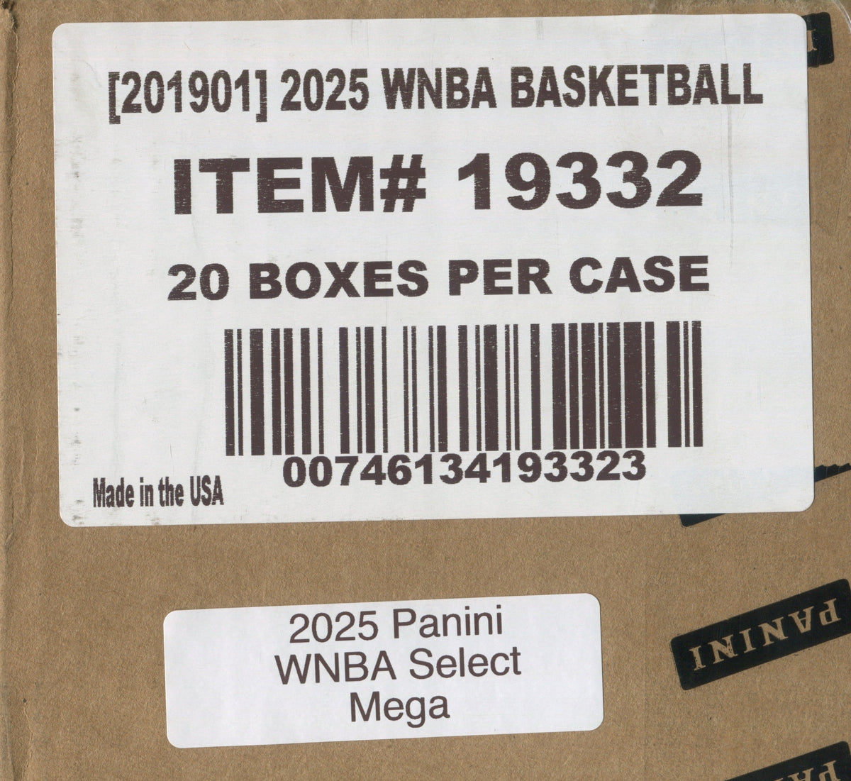 2025 Panini Select WNBA Basketball Hobby Mega, 20 Box Case (Green Ice Prizms)