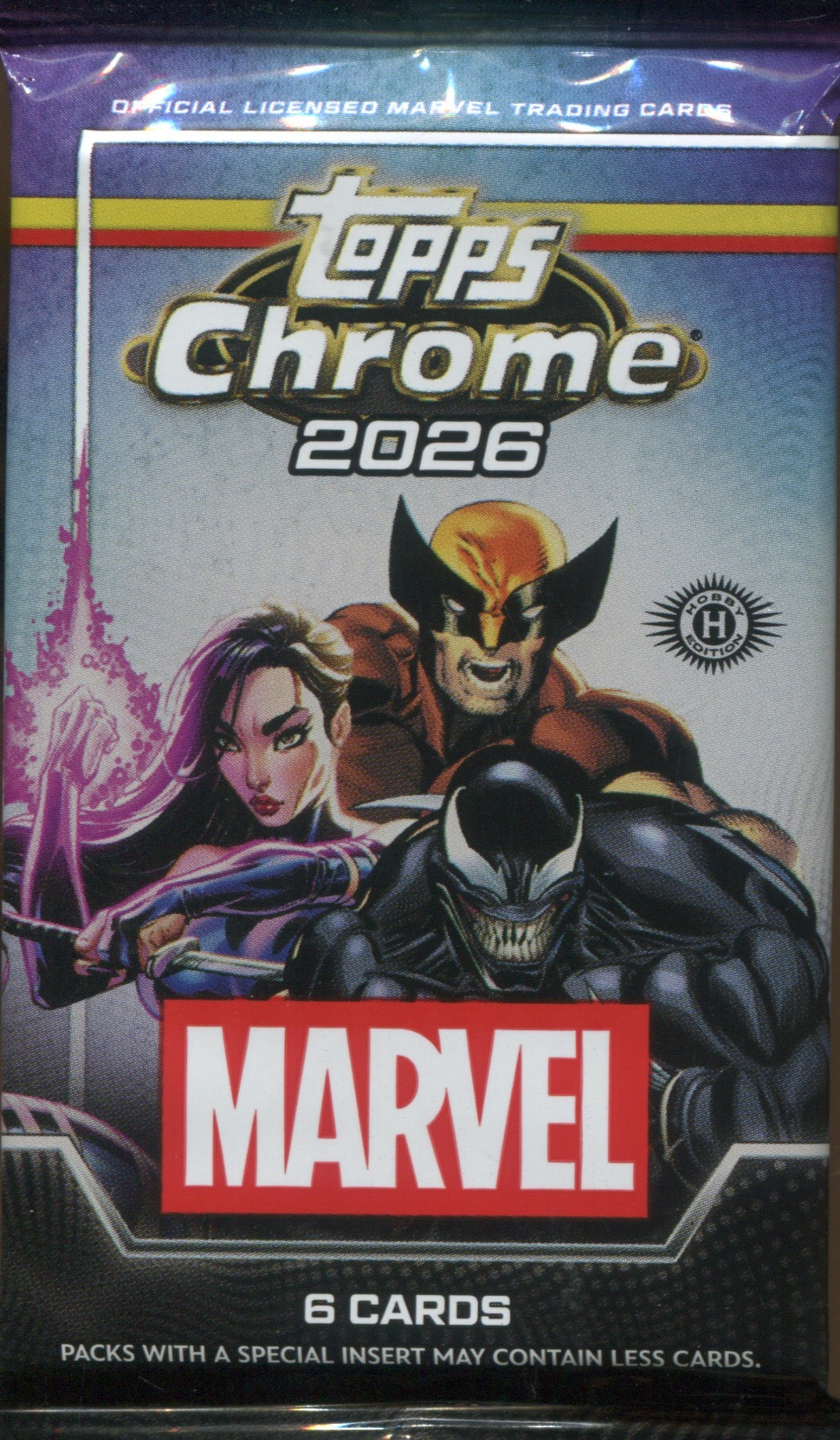 2026 Topps Marvel Comics Chrome Hobby, Pack