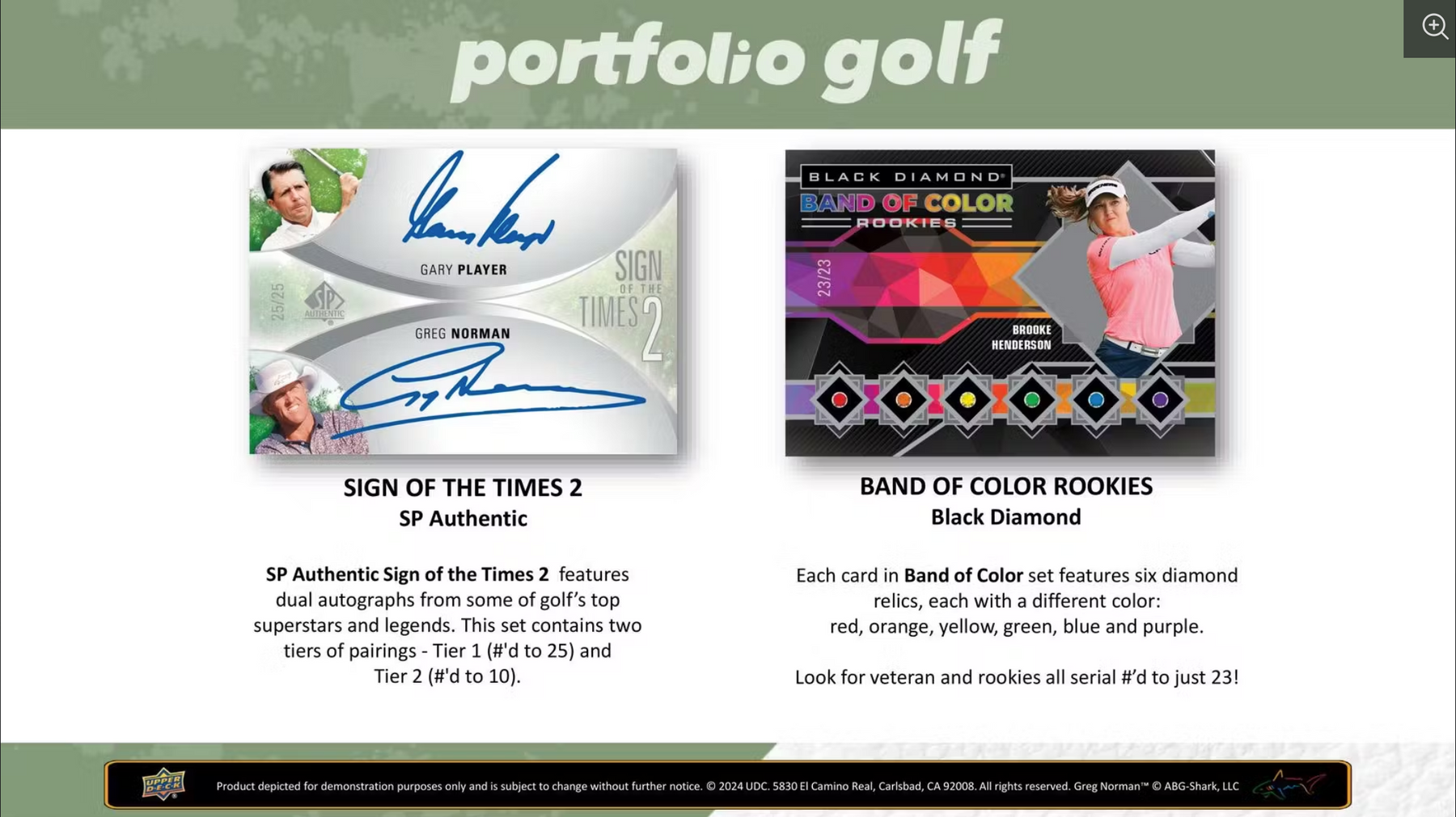 2024 Upper Deck Portfolio Golf Hobby, 16 Box Case