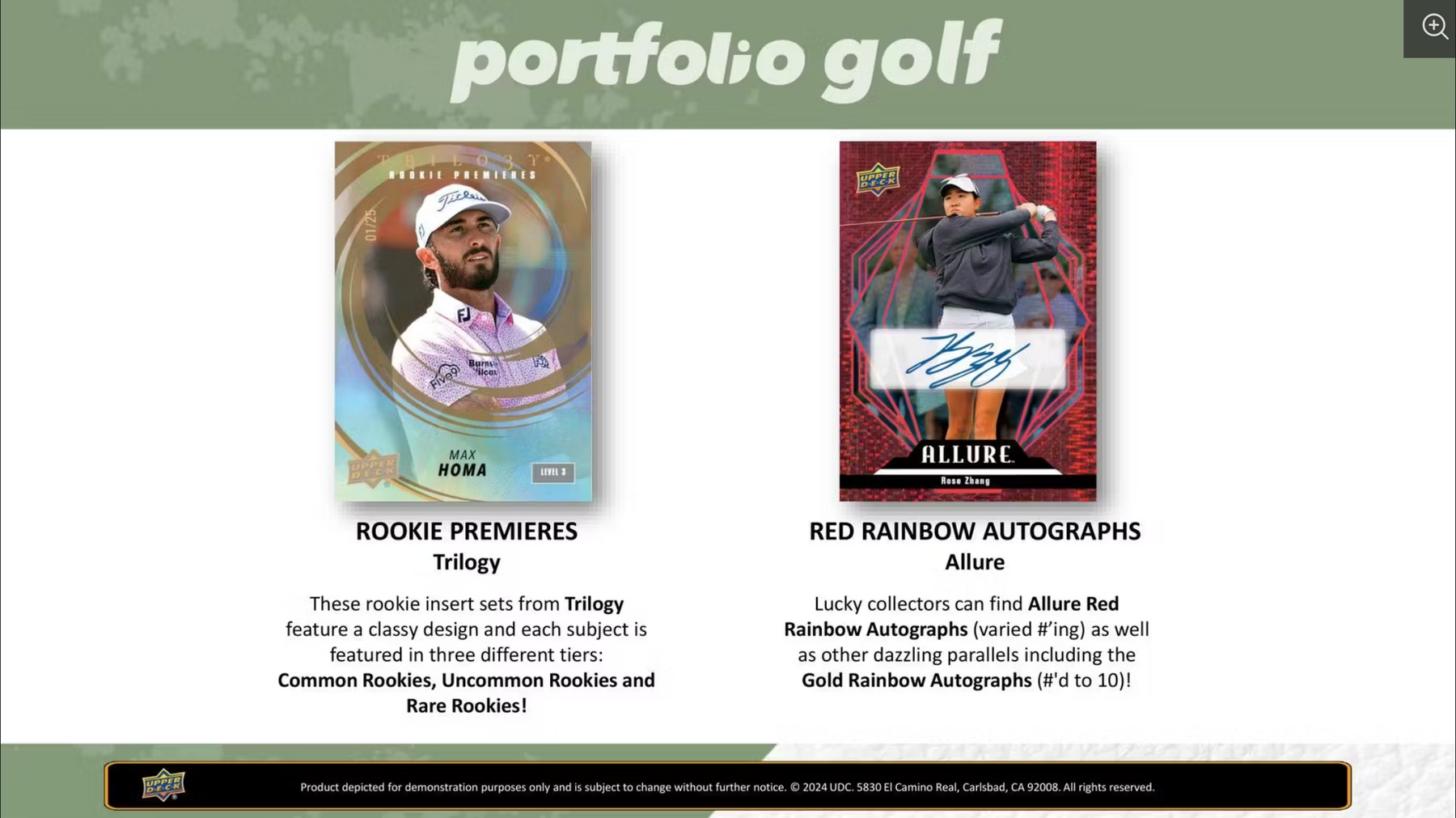 2024 Upper Deck Portfolio Golf Hobby, Box