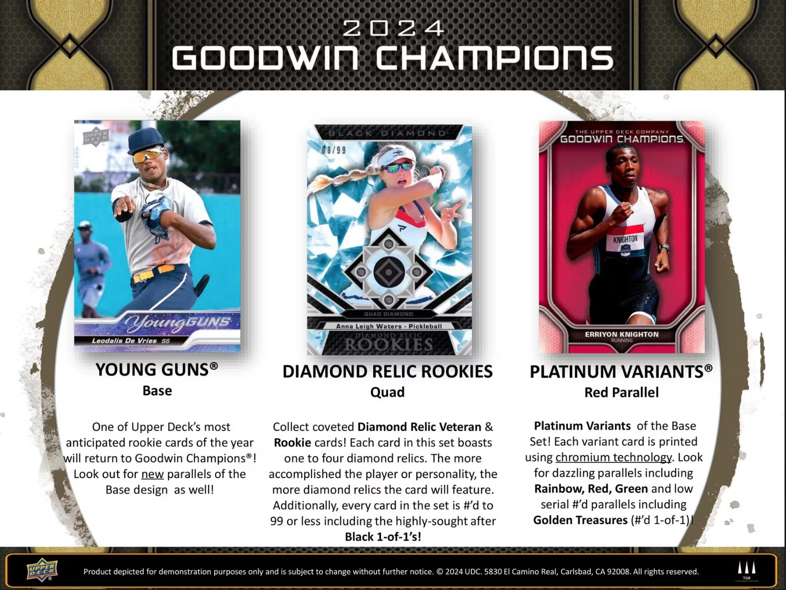 *LAST CASE* 2024 Upper Deck Goodwin Champions Multi-Sport Hobby, 16 Box Case