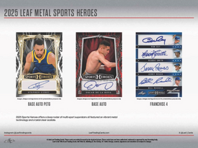 2025 Leaf Metal Sports Heroes Hobby, 25 Solo Pack Case
