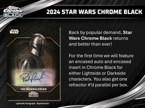 2024 Topps Chrome Black Star Wars Hobby, 12 Box Case