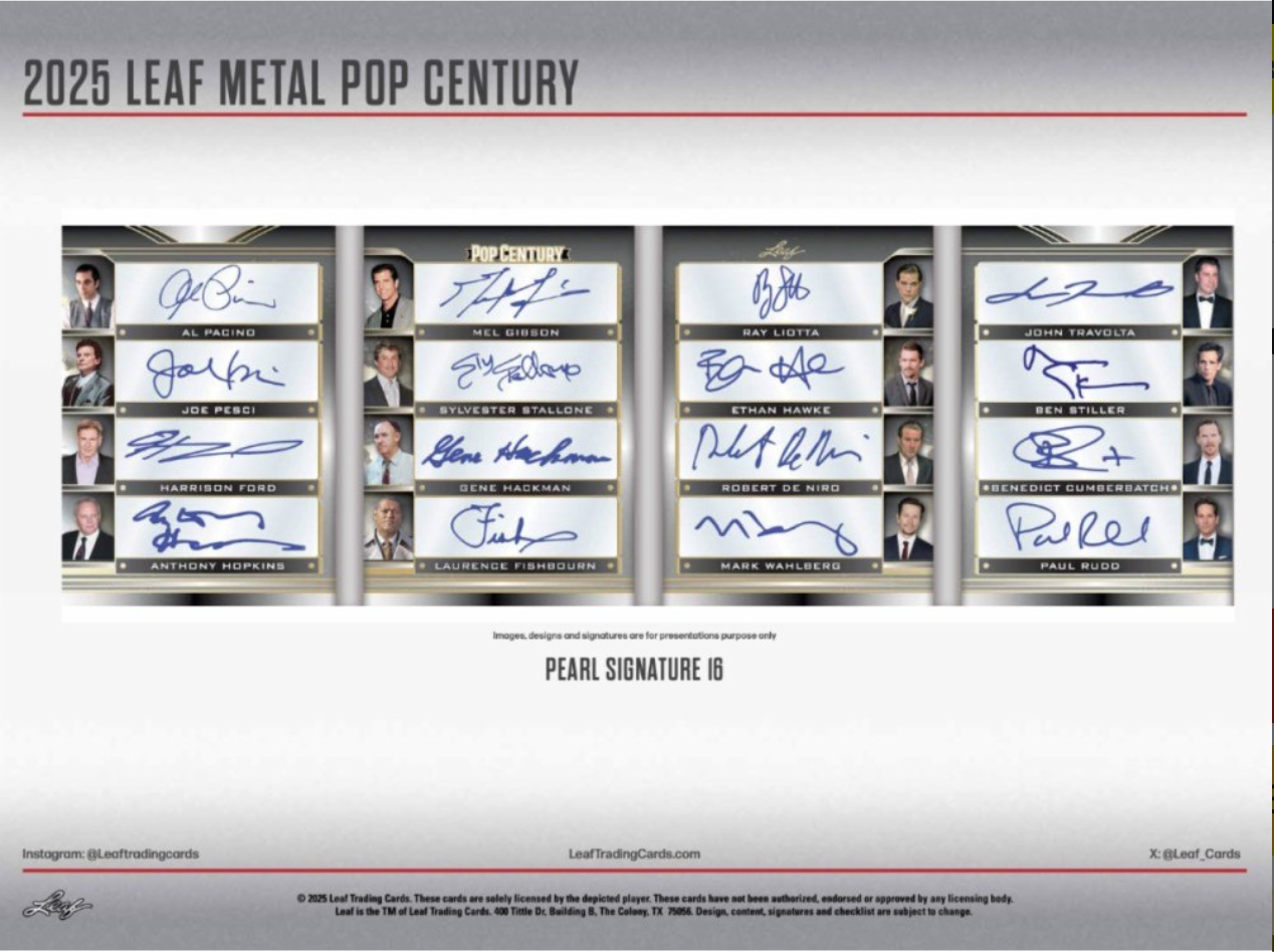 2025 Leaf Metal Pop Century Hobby, 10 Box Case