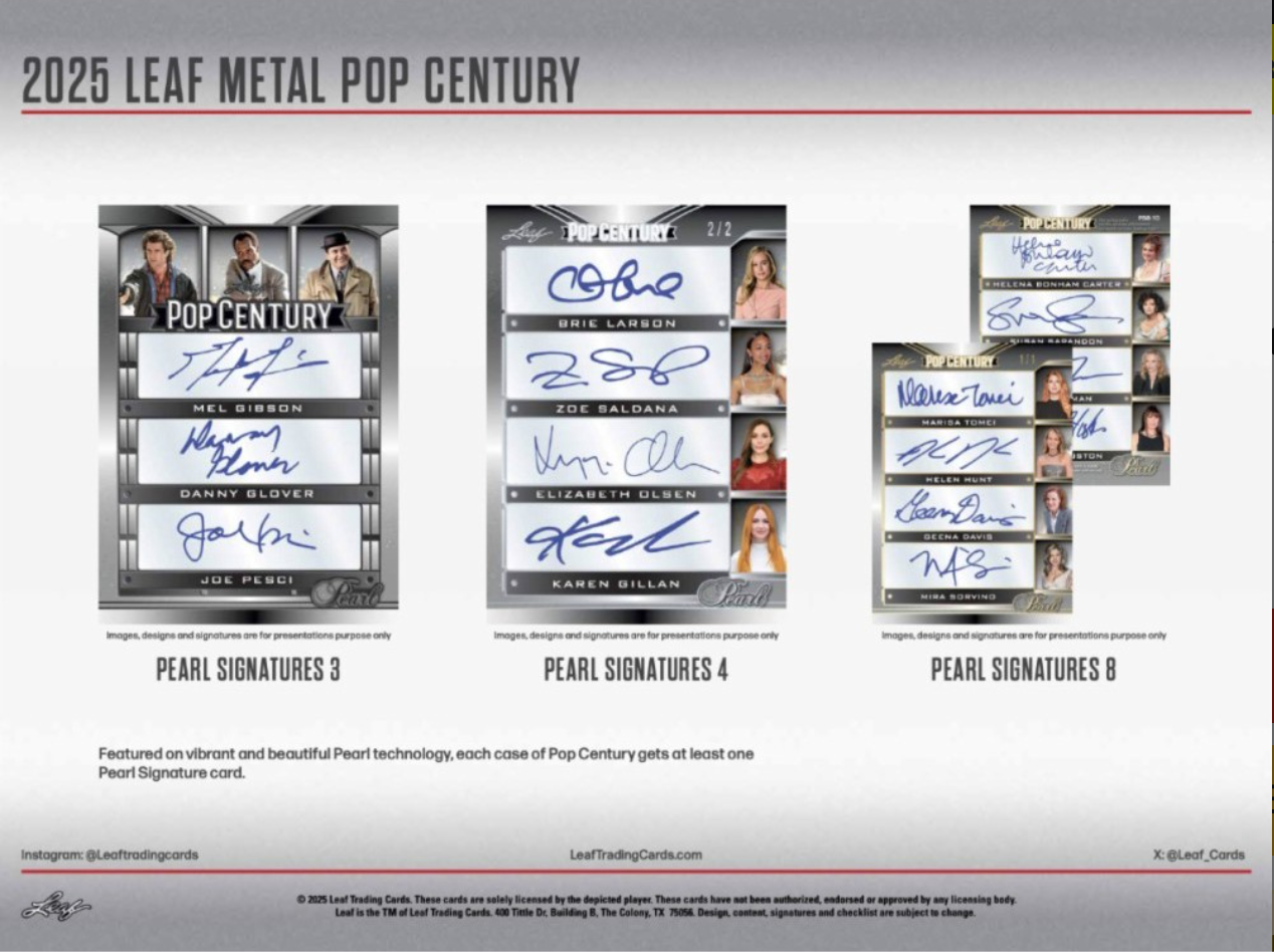 2025 Leaf Metal Pop Century Hobby, 10 Box Case