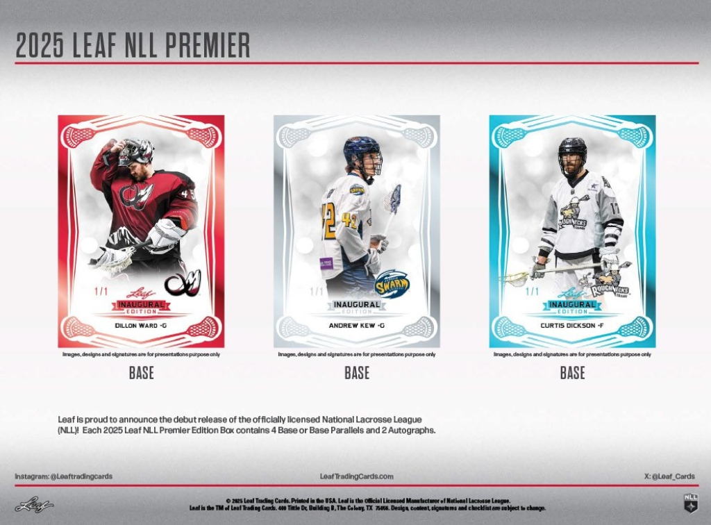 2025 Leaf National Lacrosse League Premier Edition Hobby, Box