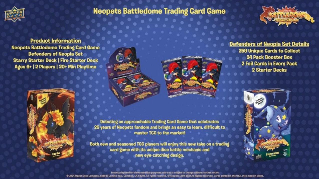 2025 Upper Deck Neopets Battledome Defenders of Neopia, Fire Uni Starter Deck