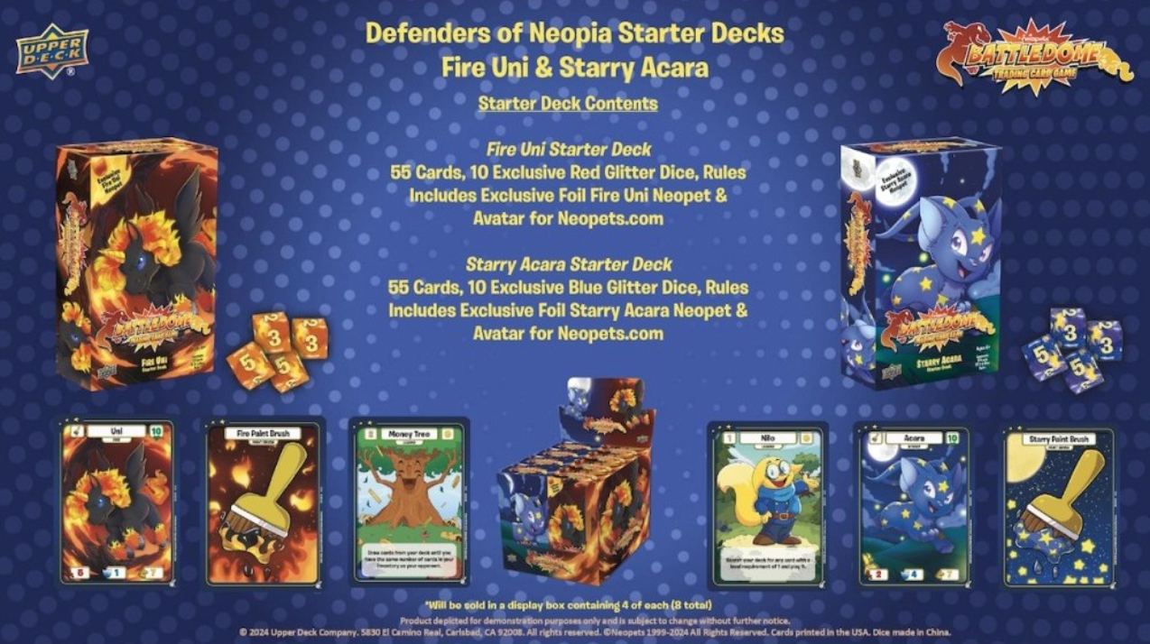 2025 Upper Deck Neopets Battledome Defenders of Neopia, Starter Deck Box