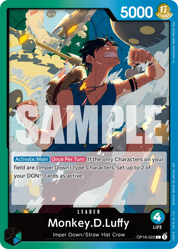 One Piece The Time of Battle (OP-16), Booster Pack