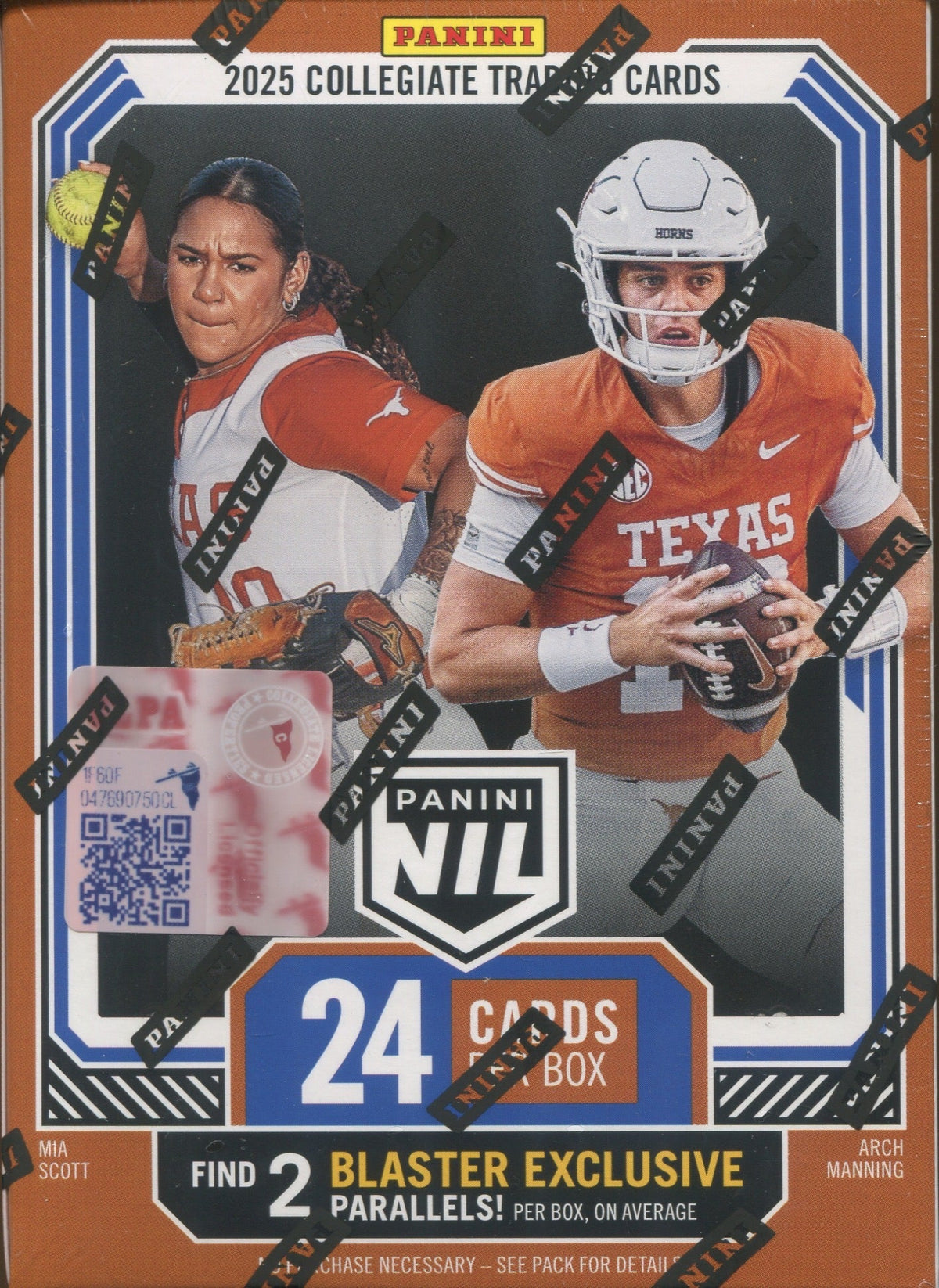 2025 Panini NIL University of Texas Longhorns Blaster, 20 Box Case